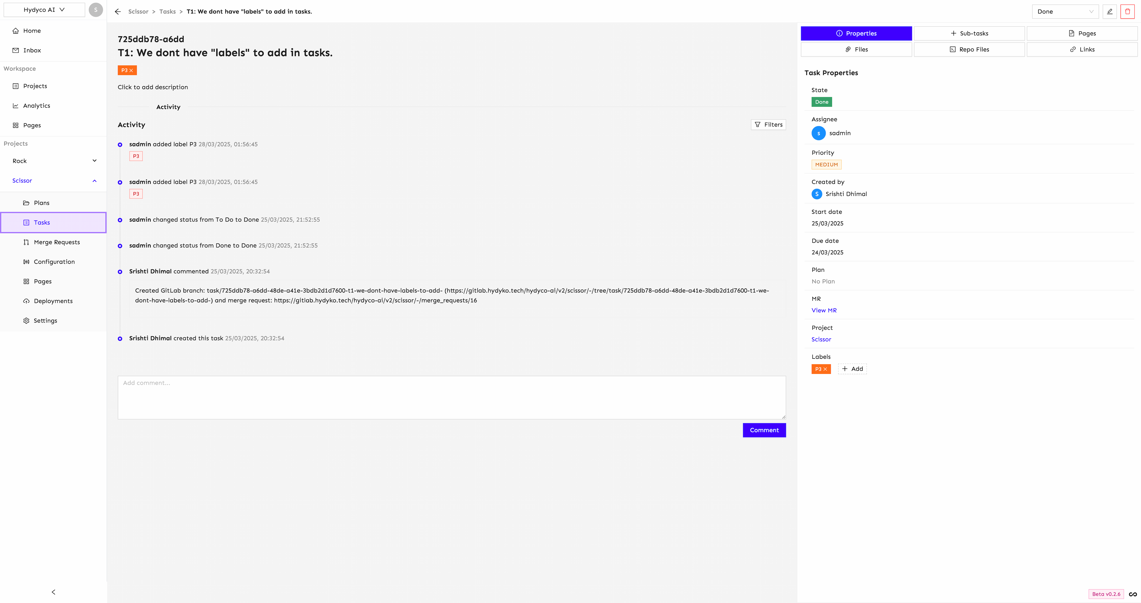 Hydyco Dashboard